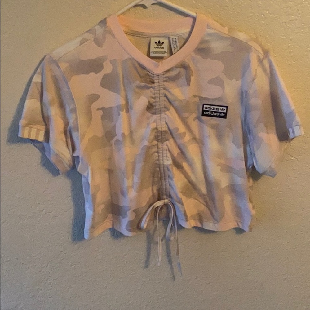 Adidas camo cropped top